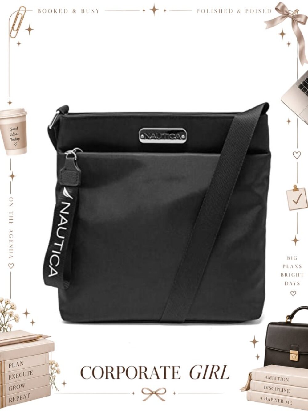 Nylon Crossbody Bag Purse Adjustable Shoulder Strap Travel